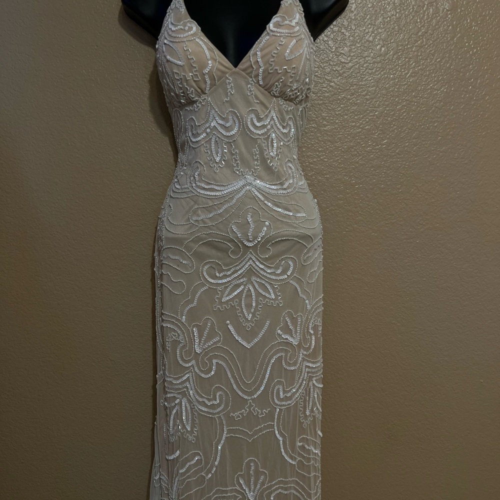 Elegant Beaded Evening Gown